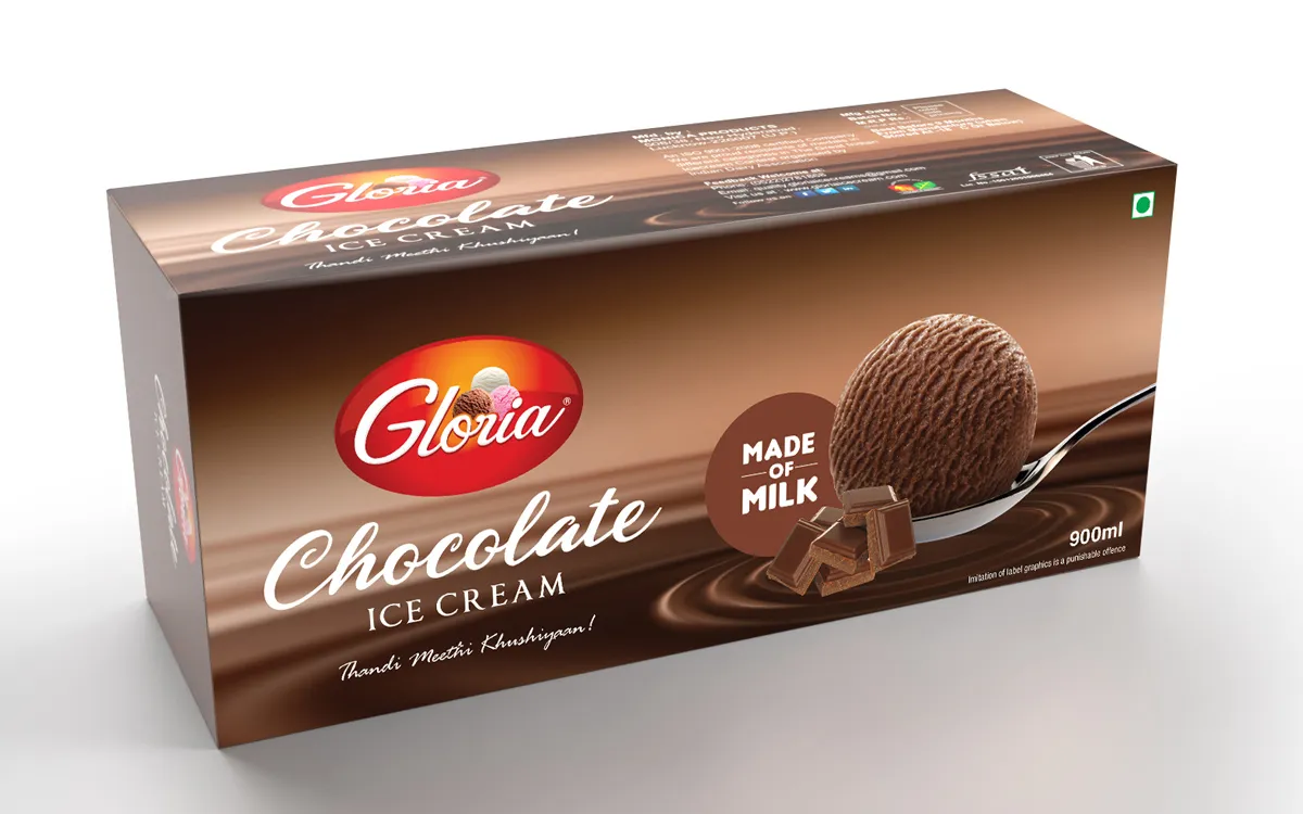 Packaging Design for 1000ml Family Pack of Gloria Ice Cream
